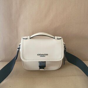 Coach CCV99 Racer Crossbody Calf Leather Ivory Messenger Bag Mens